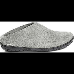 GLERUPS WOOL RUBBER SOLE SLIPPERS 38 7.5-8